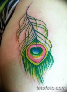 фото тату перо павлина от 26.06.2018 №041 - tattoo peacock feather - tatufoto.com