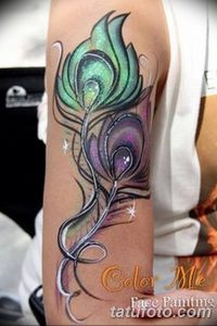 фото тату перо павлина от 26.06.2018 №042 - tattoo peacock feather - tatufoto.com