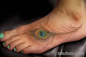 фото тату перо павлина от 26.06.2018 №049 - tattoo peacock feather - tatufoto.com