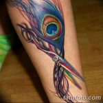фото тату перо павлина от 26.06.2018 №051 - tattoo peacock feather - tatufoto.com