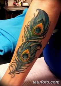фото тату перо павлина от 26.06.2018 №066 - tattoo peacock feather - tatufoto.com