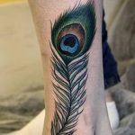 фото тату перо павлина от 26.06.2018 №069 - tattoo peacock feather - tatufoto.com
