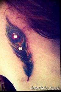 фото тату перо павлина от 26.06.2018 №074 - tattoo peacock feather - tatufoto.com