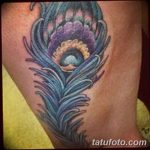 фото тату перо павлина от 26.06.2018 №082 - tattoo peacock feather - tatufoto.com