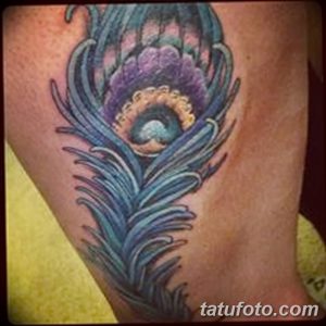 фото тату перо павлина от 26.06.2018 №082 - tattoo peacock feather - tatufoto.com