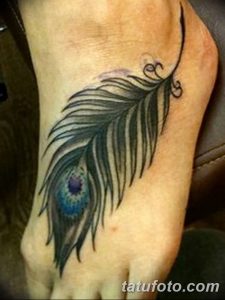 фото тату перо павлина от 26.06.2018 №083 - tattoo peacock feather - tatufoto.com