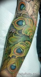 фото тату перо павлина от 26.06.2018 №087 - tattoo peacock feather - tatufoto.com