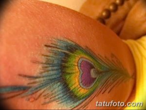 фото тату перо павлина от 26.06.2018 №098 - tattoo peacock feather - tatufoto.com