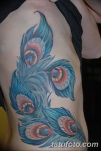 фото тату перо павлина от 26.06.2018 №100 - tattoo peacock feather - tatufoto.com