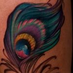 фото тату перо павлина от 26.06.2018 №101 - tattoo peacock feather - tatufoto.com