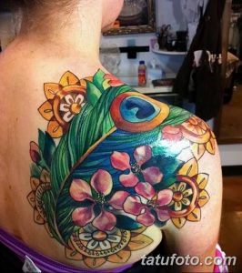 фото тату перо павлина от 26.06.2018 №102 - tattoo peacock feather - tatufoto.com