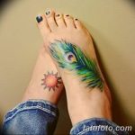 фото тату перо павлина от 26.06.2018 №106 - tattoo peacock feather - tatufoto.com