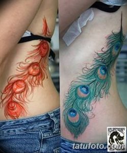 фото тату перо павлина от 26.06.2018 №108 - tattoo peacock feather - tatufoto.com