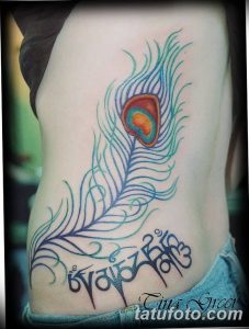 фото тату перо павлина от 26.06.2018 №110 - tattoo peacock feather - tatufoto.com