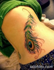 фото тату перо павлина от 26.06.2018 №112 - tattoo peacock feather - tatufoto.com