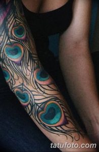 фото тату перо павлина от 26.06.2018 №116 - tattoo peacock feather - tatufoto.com