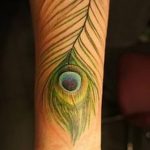 фото тату перо павлина от 26.06.2018 №118 - tattoo peacock feather - tatufoto.com