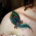 фото тату перо павлина от 26.06.2018 №136 - tattoo peacock feather - tatufoto.com