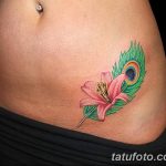 фото тату перо павлина от 26.06.2018 №155 - tattoo peacock feather - tatufoto.com