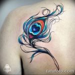 фото тату перо павлина от 26.06.2018 №185 - tattoo peacock feather - tatufoto.com