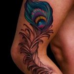 фото тату перо павлина от 26.06.2018 №189 - tattoo peacock feather - tatufoto.com