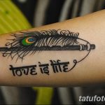 фото тату перо павлина от 26.06.2018 №244 - tattoo peacock feather - tatufoto.com
