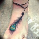 фото тату перо павлина от 26.06.2018 №248 - tattoo peacock feather - tatufoto.com