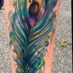 фото тату перо павлина от 26.06.2018 №320 - tattoo peacock feather - tatufoto.com