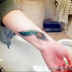фото тату перо павлина от 26.06.2018 №322 - tattoo peacock feather - tatufoto.com