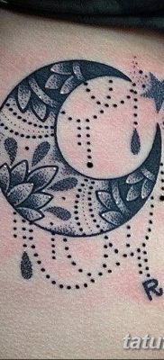 фото тату полумесяц со звездой от 26.06.2018 №002 — tattoo crescent with a — tatufoto.com