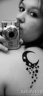 фото тату полумесяц со звездой от 26.06.2018 №007 — tattoo crescent with a — tatufoto.com