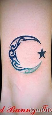 фото тату полумесяц со звездой от 26.06.2018 №009 — tattoo crescent with a — tatufoto.com