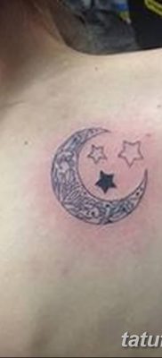 фото тату полумесяц со звездой от 26.06.2018 №011 — tattoo crescent with a — tatufoto.com