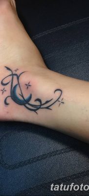 фото тату полумесяц со звездой от 26.06.2018 №014 — tattoo crescent with a — tatufoto.com