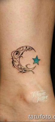 фото тату полумесяц со звездой от 26.06.2018 №016 — tattoo crescent with a — tatufoto.com