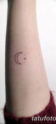 фото тату полумесяц со звездой от 26.06.2018 №018 — tattoo crescent with a — tatufoto.com