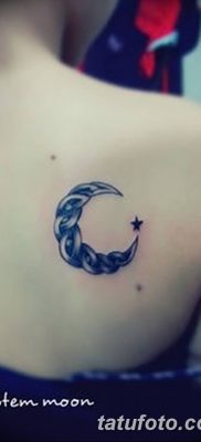 фото тату полумесяц со звездой от 26.06.2018 №030 — tattoo crescent with a — tatufoto.com