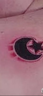 фото тату полумесяц со звездой от 26.06.2018 №031 — tattoo crescent with a — tatufoto.com