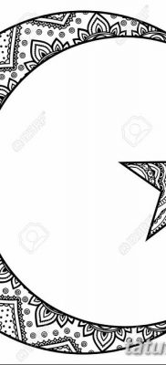 фото тату полумесяц со звездой от 26.06.2018 №033 — tattoo crescent with a — tatufoto.com