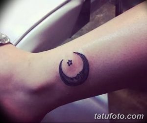 фото тату полумесяц со звездой от 26.06.2018 №036 - tattoo crescent with a - tatufoto.com