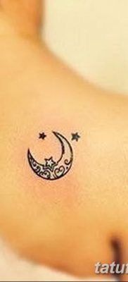 фото тату полумесяц со звездой от 26.06.2018 №037 — tattoo crescent with a — tatufoto.com