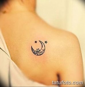 фото тату полумесяц со звездой от 26.06.2018 №037 - tattoo crescent with a - tatufoto.com