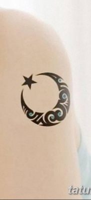 фото тату полумесяц со звездой от 26.06.2018 №047 — tattoo crescent with a — tatufoto.com