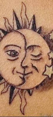 фото тату полумесяц со звездой от 26.06.2018 №049 — tattoo crescent with a — tatufoto.com