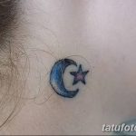 фото тату полумесяц со звездой от 26.06.2018 №051 - tattoo crescent with a - tatufoto.com