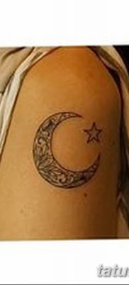 фото тату полумесяц со звездой от 26.06.2018 №058 — tattoo crescent with a — tatufoto.com
