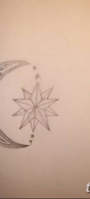 фото тату полумесяц со звездой от 26.06.2018 №062 — tattoo crescent with a — tatufoto.com