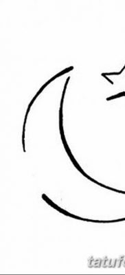 фото тату полумесяц со звездой от 26.06.2018 №063 — tattoo crescent with a — tatufoto.com