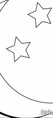фото тату полумесяц со звездой от 26.06.2018 №066 — tattoo crescent with a — tatufoto.com