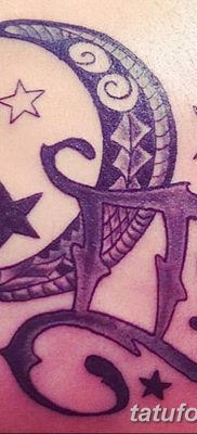 фото тату полумесяц со звездой от 26.06.2018 №067 — tattoo crescent with a — tatufoto.com